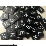 Black Wood Scrabble Tiles Set 100 Tiles ~ Game Replacement Scrapbooking Crafts Messages Etc.  B018PU4IS6